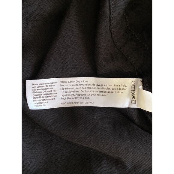 Eileen Fisher Organic Cotton Twill Shirttail Jacket Top in Black Size Medium - Picture 7 of 8